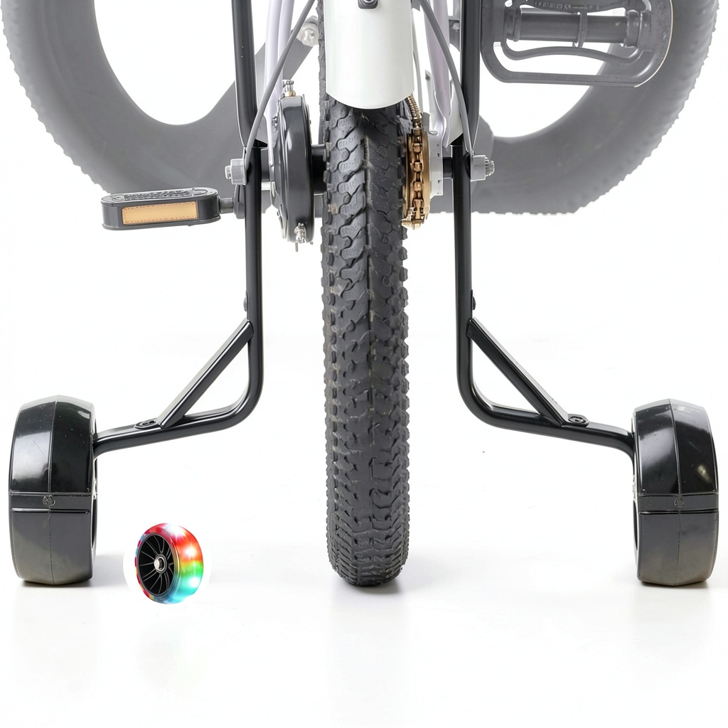 Woouagia bicycle training wheels on a single speed bike