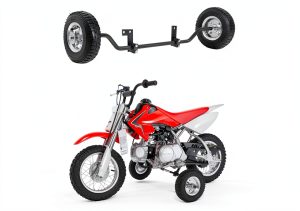 TASAN RACING Dirt Bike Training Wheels Black-0