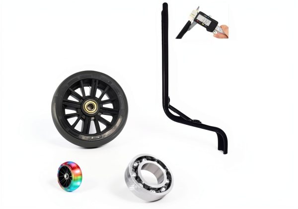 Woouagia Bicycle Training Wheels 4.25 inches Black-1