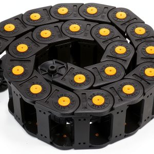 Fielect Drag Chain Cable Carrier End Connectors 1m Black Yellow Dots-0