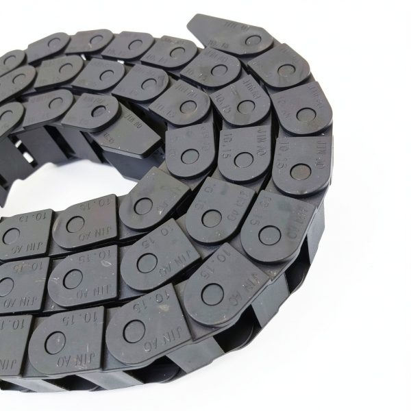 2M 2000mm Black Long Nylon Cable Drag Chain Wire Carrier 10 x 15mm-2